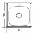 Мийка кухонна ZERIX Z3838-06-160D (decor) (ZM0556) - Фото 2
